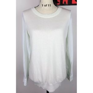 JOIE Long Sleeve Crewneck Sweater Silk Cashmere